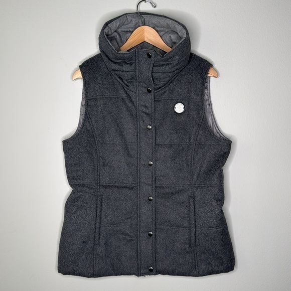 Noel Asmar Equestrian Gray Wool High Collar Equestrian Vest Women's Size XL EUC - Picture 1 of 9